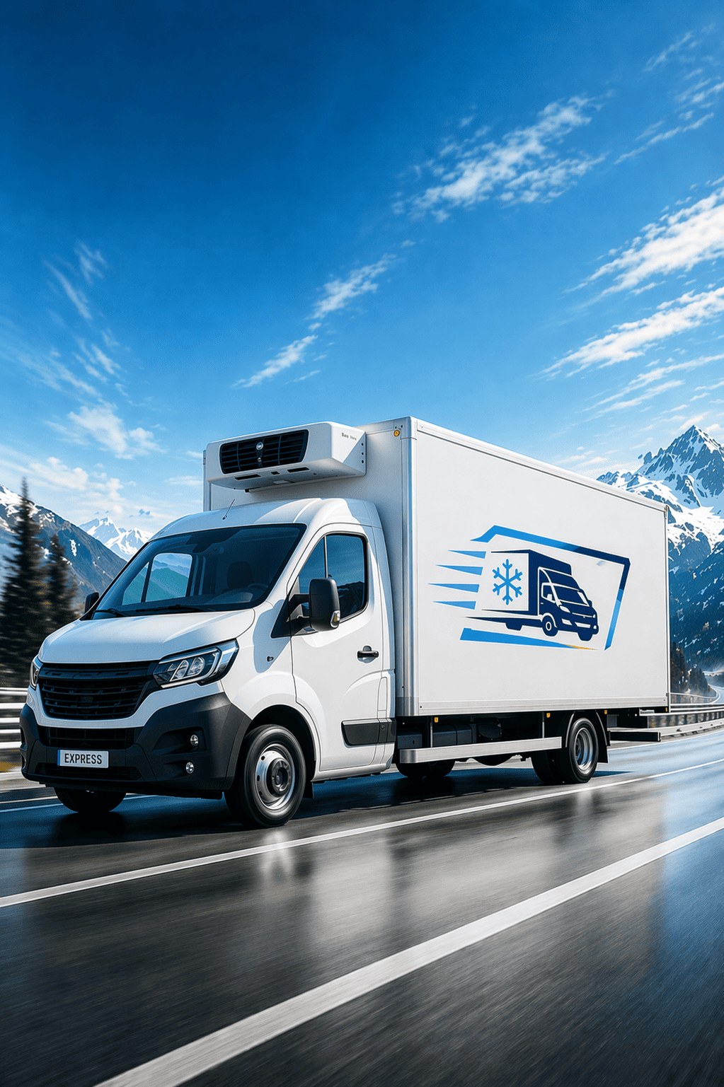 Véhicule léger frigorifique de type 20m3 hayon pour transport express